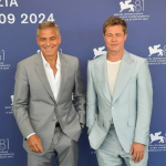 Clooney e Pitt chegaram juntos ao Festival de Veneza. (Foto: Instagram)