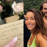 Sabrina Sato recebe flores e declaração do noivo Nicolas Prattes durante a Fashion Week em Paris (Foto: Instagram)