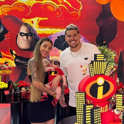 Bia Miranda e DJ Buarque em trégua se reencontram no mesversário do filho (Foto: Instagram)