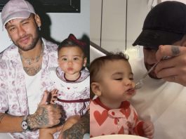 Neymar Jr. compartilha momentos com sua filha Mavie. (Foto: Instagram)