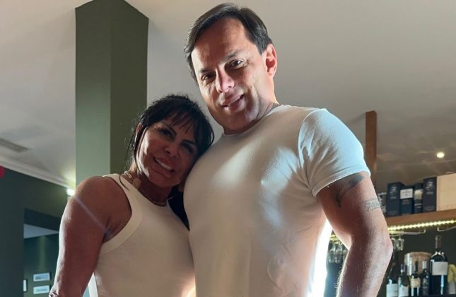 Gretchen e o marido Esdras de Souza. (Foto: Instagram)