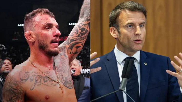 Brasileiro ganha luta de UFC na França e xinga o presidente Macron: "Vai se f*". (Fotos: UFC/Agência Brasil)