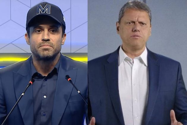 Marçal rebate crítica feita por Tarcísio de Freitas: "Futuro ex-governador". (Fotos: YouTube)