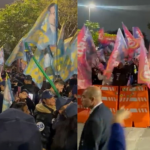 Apoiadores de Marçal e Boulos lotam frente da Globo durante debate. (Renan Porto/Metrópoles)