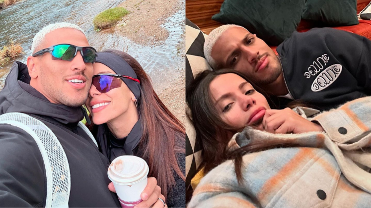 Anitta e Vinícius Souza compartilham momentos românticos em trilha (Foto: Instagram)