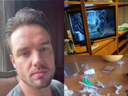 Objetos destruídos e drogas: Jornal argentino publica fotos do quarto onde estava Liam Payne antes da morte (Foto: Reprodução / Clarín)