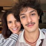 Helena Ranaldi e Pedro: A atriz e seu filho adolescente possuem um olhar intenso e um sorriso contagiante. (Foto Instagram)