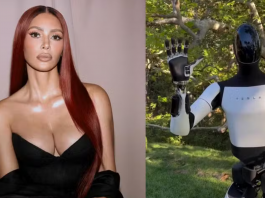 Kim Kardashian compra robô humanoide, da Tesla. (Foto: Reprodução Instagram)