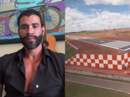 Gusttavo Lima inaugura pista de pouso particular em mansão em Goiânia (Foto: Instagram)