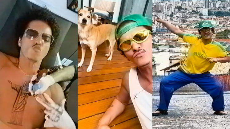 Bruno Mars diverte fãs com vídeo de despedida do Brasil e promete: "Bruninho vai voltar" (Foto: Instagram)