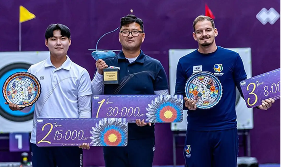 Marcus D’Almeida competiu em Tlaxcala, México, contra a elite do esporte. (Foto: Reprodução/Instagram/World Archery)