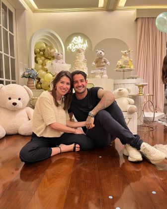 O ex-jogador Alexandre Pato e a apresentadora Rebeca Abravanel se tornaram pais de Benjamin. (Foto Instagram)