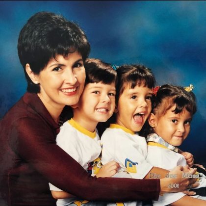 Fátima Bernardes deu à luz aos trigêmeos Laura, Beatriz e Vinícius (Foto: Instagram)