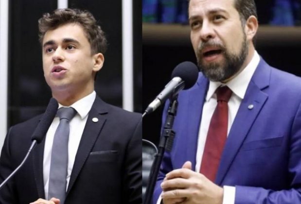 Nikolas Ferreira critica Boulos após anunciar apoio inédito em proposta: "Usou milhões". (Fotos; Câmara dos Deputados)