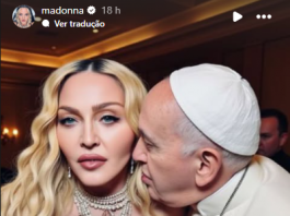 Madonna compartilhou fotos de IA com o Papa Francisco. (Foto: Instagram)