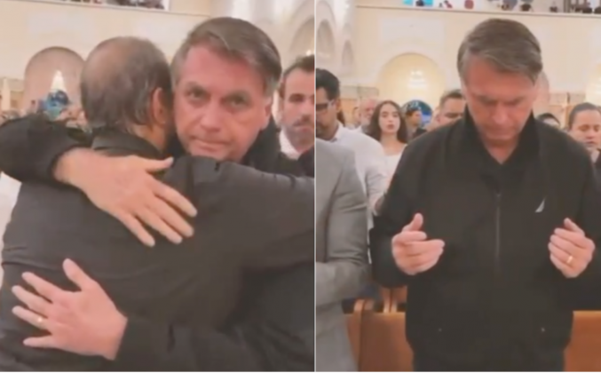 Bolsonaro encontra Valdemar depois de 10 meses. (Foto: Reprodução)