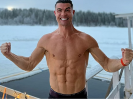 Cristiano Ronaldo aparece de cueca em meio a frio de -20º. (Foto: Instagram)