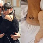 O casal Antonio Fagundes e Alexandra Martins optou por uma tatuagem que representa a união: uma caveira e uma rosa. (Foto Instagram)