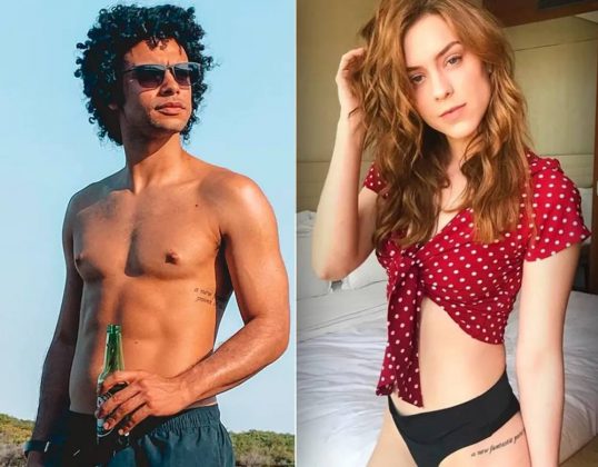 O casal Sophia Abrahão e Sérgio Malheiros tem tatuagens semelhantes, mas em partes diferentes do corpo. (Foto Instagram)