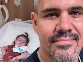 Após 12 dias internada, a filha de Juliano Cazarré deixa o hospital. (Foto: Instagram)