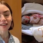 Lily Collins apresenta a primeira filha e agradece barriga de aluguel: “Gratidão” (Foto: Instagram)