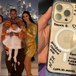 Neymar mostra capinha de celular dedicada a Bruna Biancardi, seus três filhos e Copa do Mundo (Foto: Instagram)