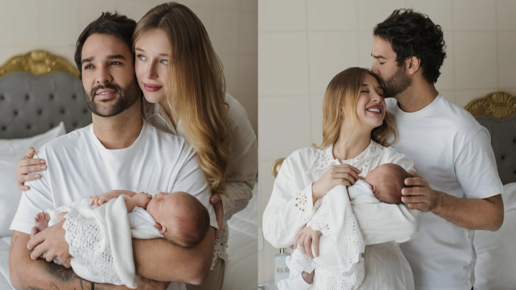 Duda Reis compartilha fotos com o marido e filha recém-nascida: "Meu coração fora do peito" (Foto: Instagram)