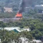 Cenário de destruição! Imagens do incêndio impressionam e mostram a força do fogo. (Foto: Reprodução)