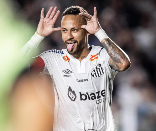 Neymar marca primeiro gol após retorno ao Santos. (Foto: Instagram)