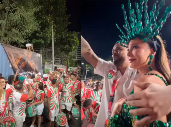 Paolla Oliveira se emociona em despedida da Grande Rio. (Foto: Reprodução)