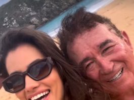 Calita acompanha Amado Batista em shows e viagens, mostrando apoio ao amado. (Foto: Instagram)