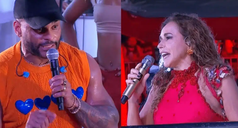 Daniela Mercury e Tonny Sales "batem boca" durante carnaval. (Foto: Reprodução)