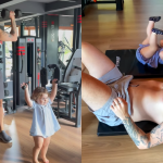 Eliezer compartilha momento com a filha durante treino: "Minha parceira" (Foto: Instagram)