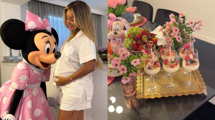 Brunna Gonçalves compartilha surpresa de café temático e visita de Minnie em viagem a Orlando (Foto: Instagram)