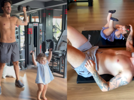 Eliezer compartilha momento com a filha durante treino: "Minha parceira" (Foto: Instagram)