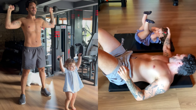 Eliezer compartilha momento com a filha durante treino: "Minha parceira" (Foto: Instagram)