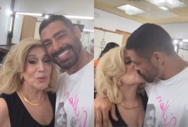 Cauã Reymond e Susana Vieira trocam beijo e ator se declara: "Te amo" (Foto: Instagram)