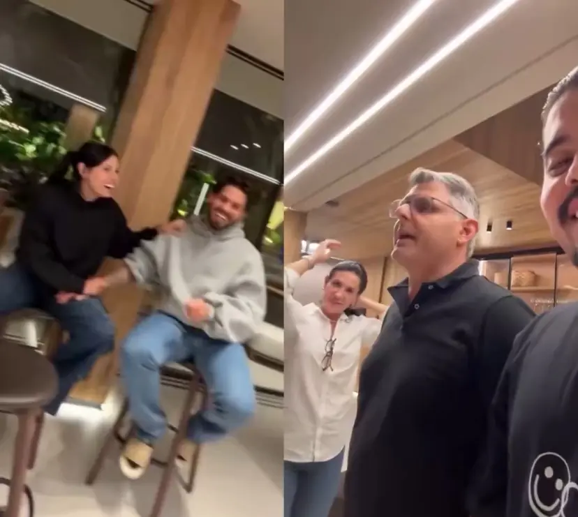 Pai de Ana Castela brinca com beijos entre a filha e Zé Felipe durante churrasco: “Que melação!” (Foto: Instagram)