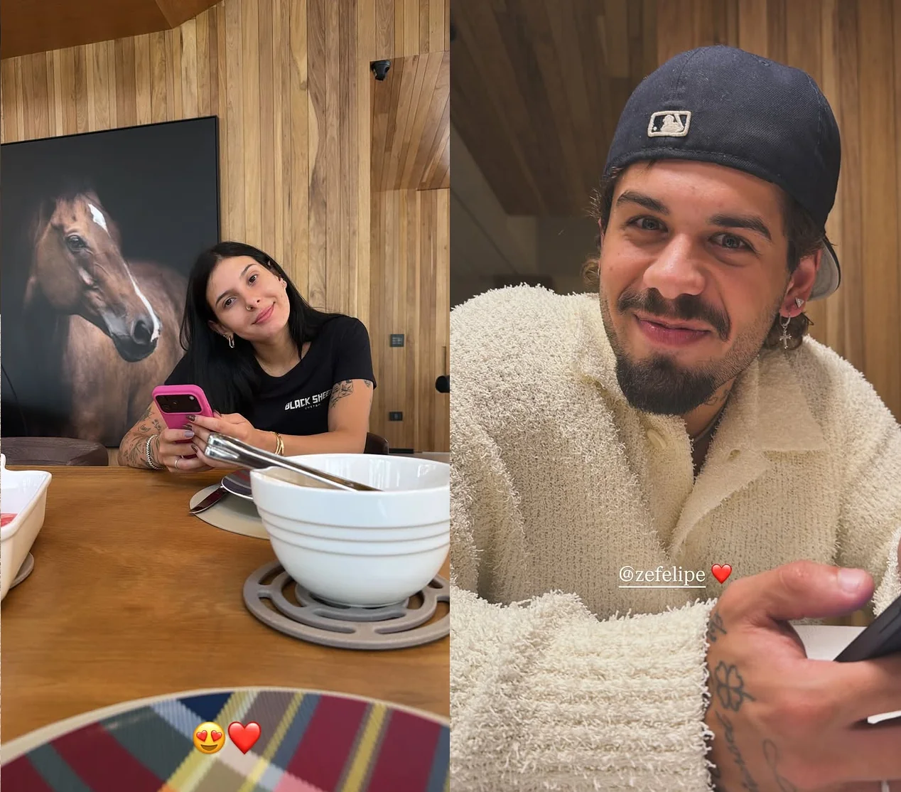 Ana Castela compartilha clique de Zé Felipe com emoji apaixonado (Foto: Instagram)