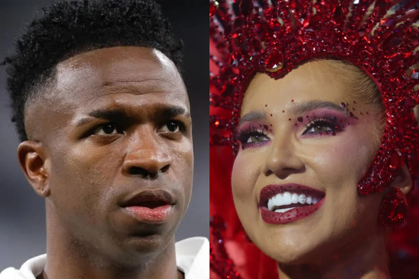 Vini Jr. elogia Virginia após saída do posto de rainha de bateria da Grande Rio