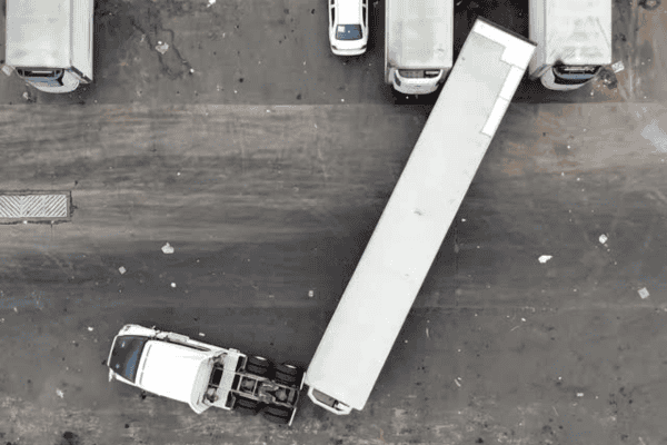 Vídeo impressiona ao mostrar motorista estacionando caminhão em espaço quase impossível