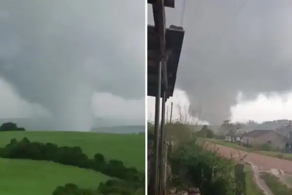 Tornado provoca destruição no interior do Rio Grande do Sul; vídeo impressiona
