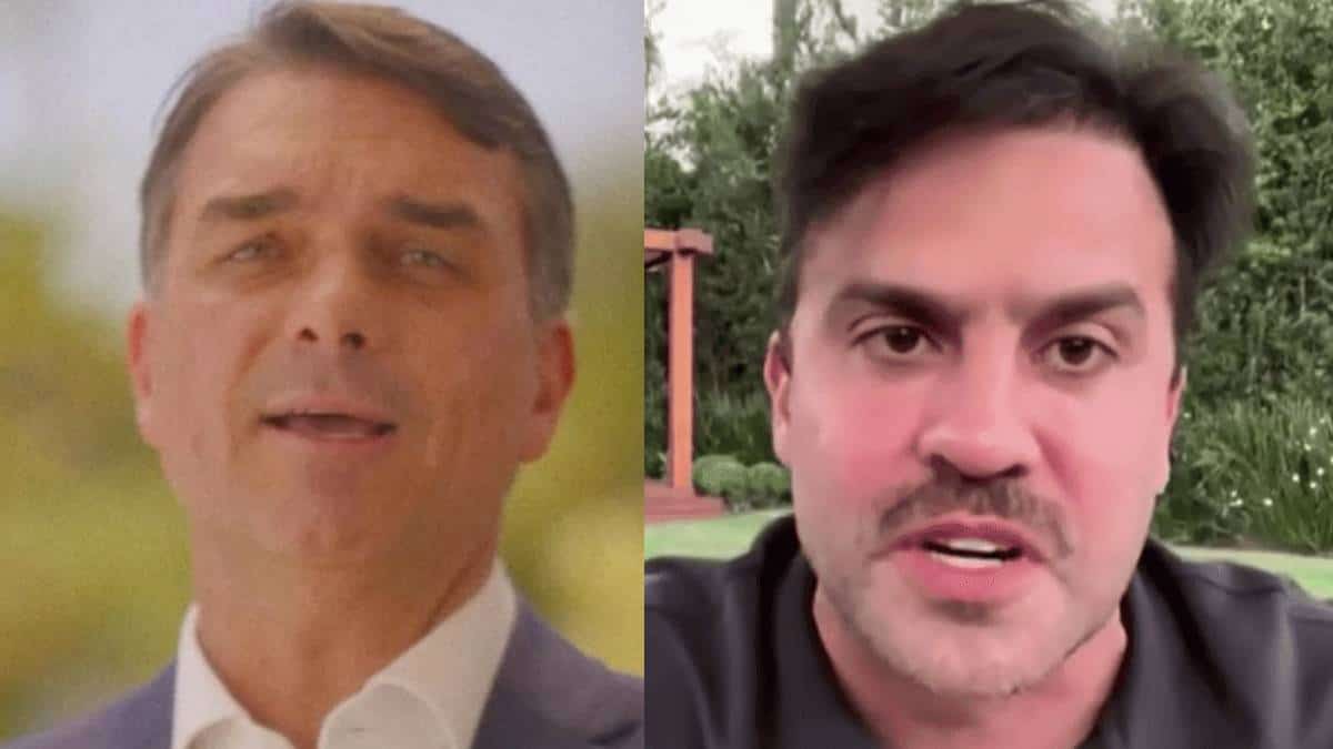 Flávio Bolsonaro elogia Marçal e dispara contra Lula: "Brasil vence ou PT acaba" (Foto: Instagram/SBT News)