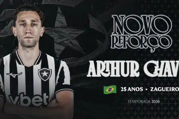 Botafogo confirma contratação do zagueiro Arthur Chaves até dezembro de 2027