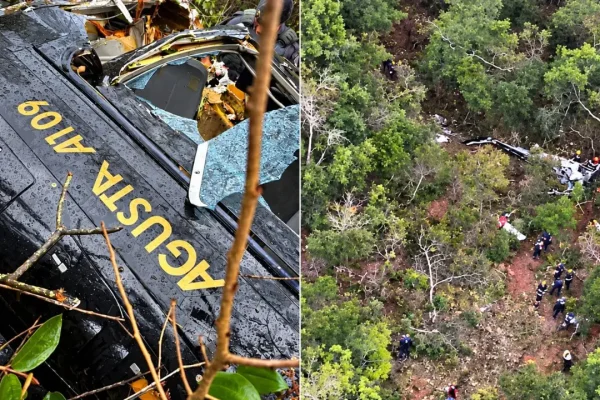Helicóptero cai em mata de Iaras e três ocupantes são resgatados com vida