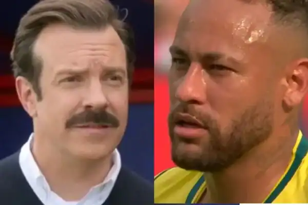 Cena de ‘Ted Lasso’ menciona Messi e ironiza Neymar: ‘Chora o tempo todo’