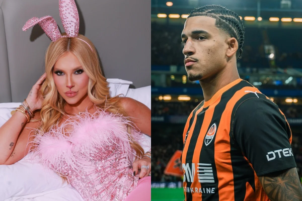 Virginia posa de coelhinha e recebe recado do jogador Kauã Elias